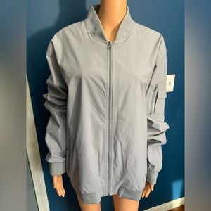Men's Light Gray Bomber Jacket